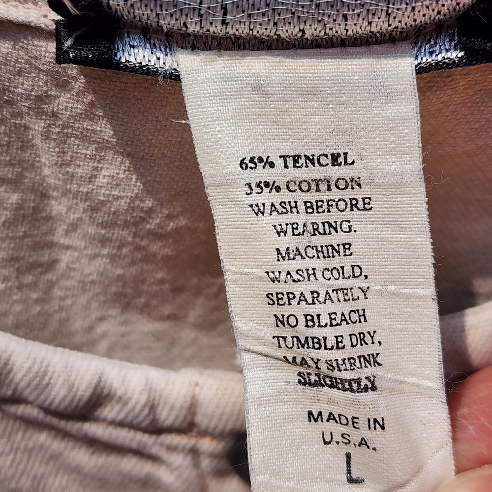 Vintage Eileen Fisher Cotton Tencel Button Front A-line Back Tie Maxi Dress - Picture 5 of 12